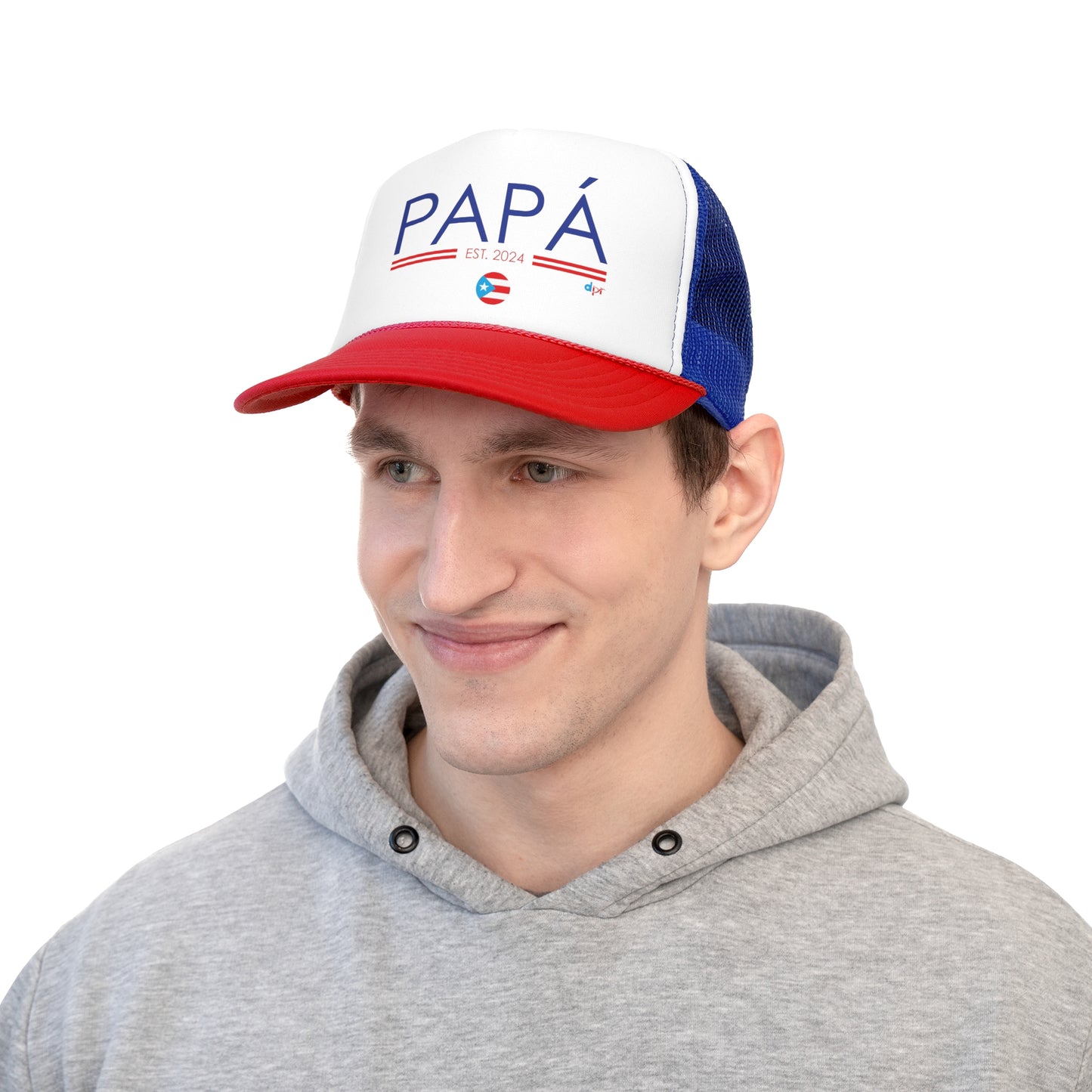 Papá Established 2024 Puerto Rican Pride Trucker Caps FREE SHIPPING