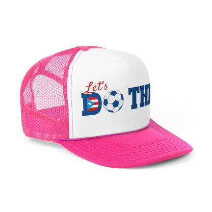 Let's Do This Soccer Puerto Rican Pride Trucker Caps FREE SHIPPING