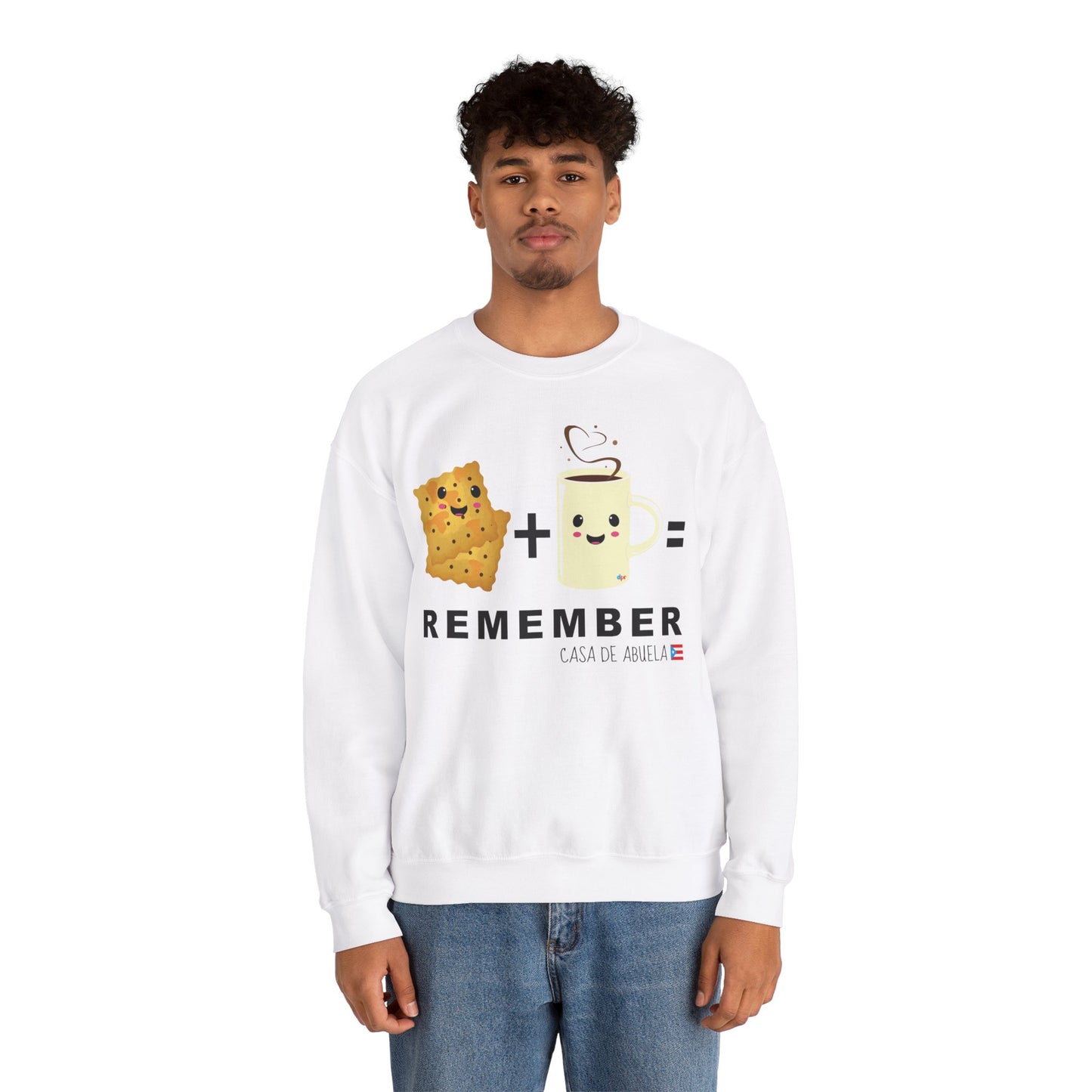 Crackers & Coffee REMEMBER ABUELA Unisex Heavy Blend™ Crewneck Sweaters
