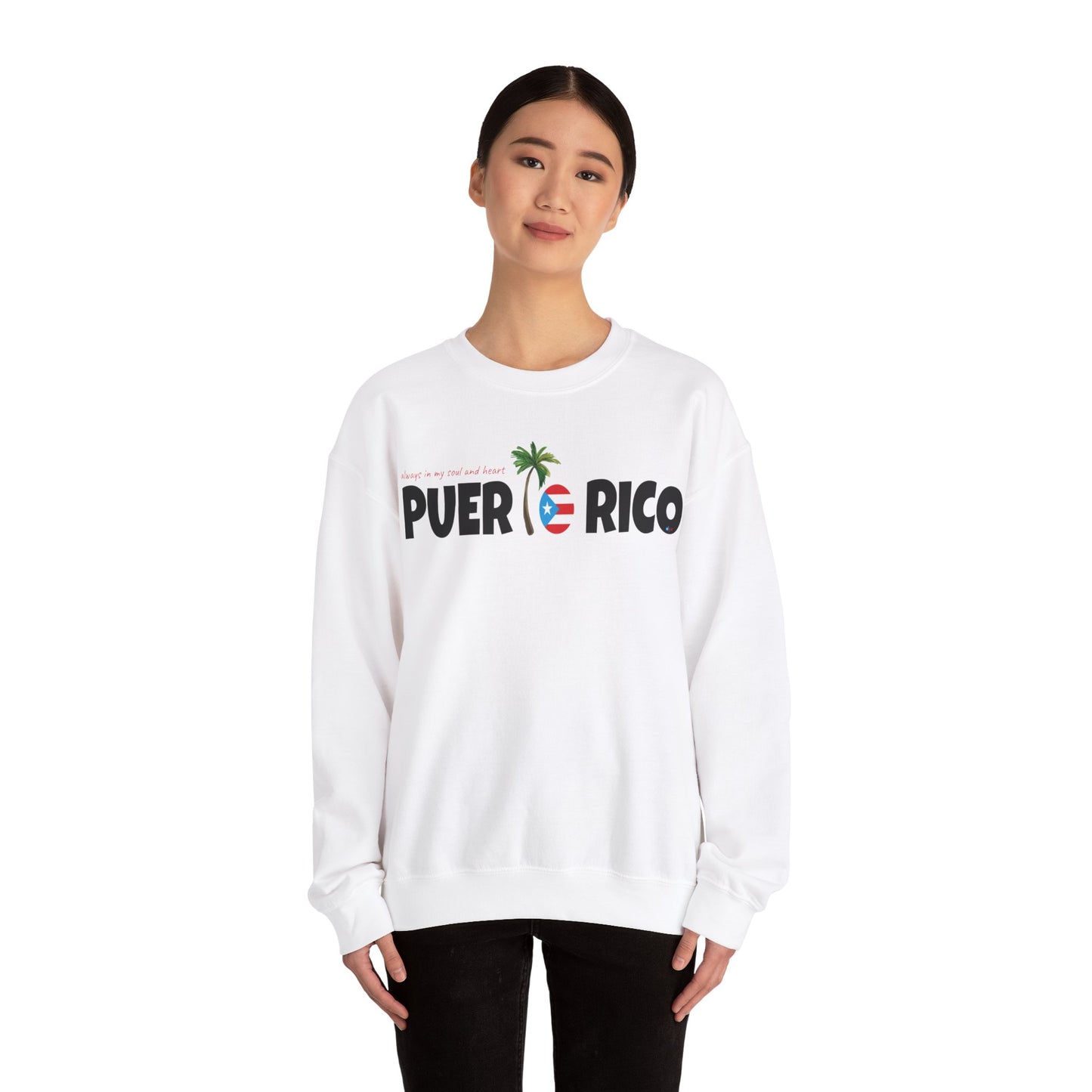 ALWAYS IN MY SOUL Puerto Rico Heavy Blend™ Crewneck Sweaters