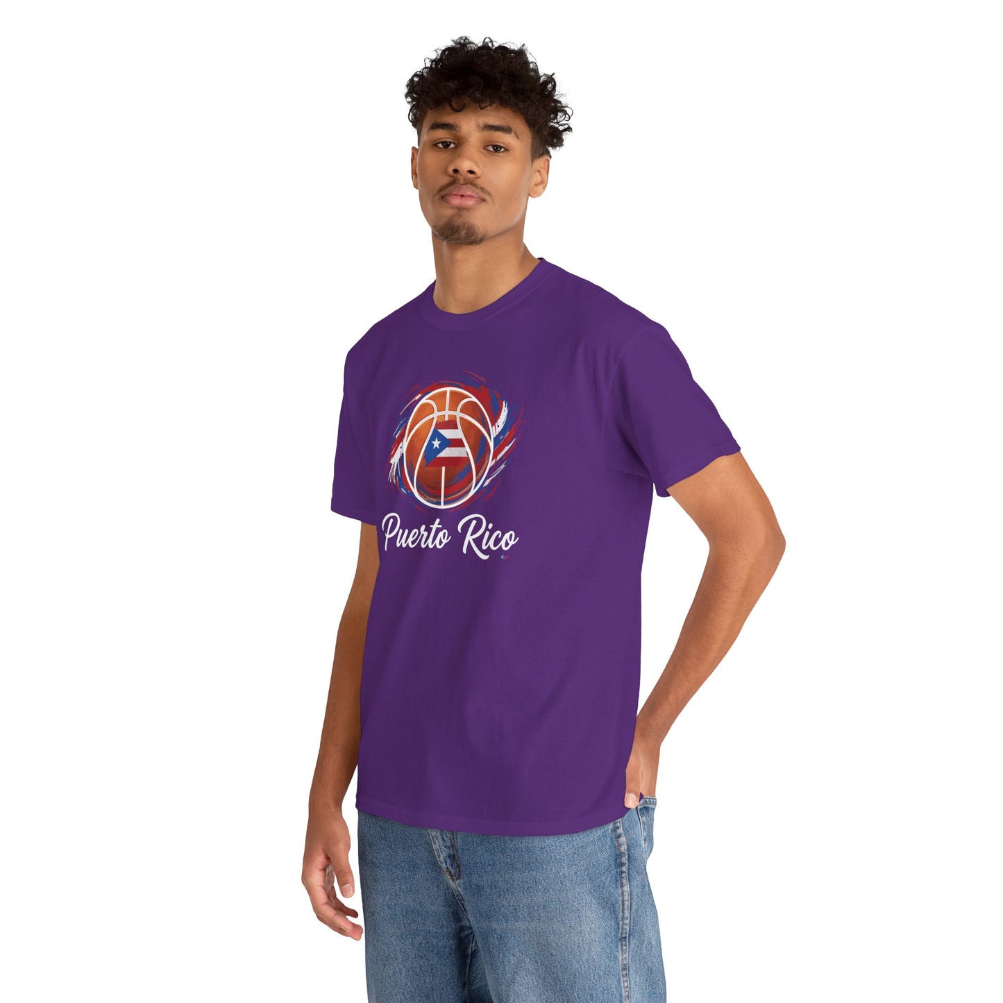 Puerto Rico Basketball Flag | Unisex Heavy Cotton T-Shirt