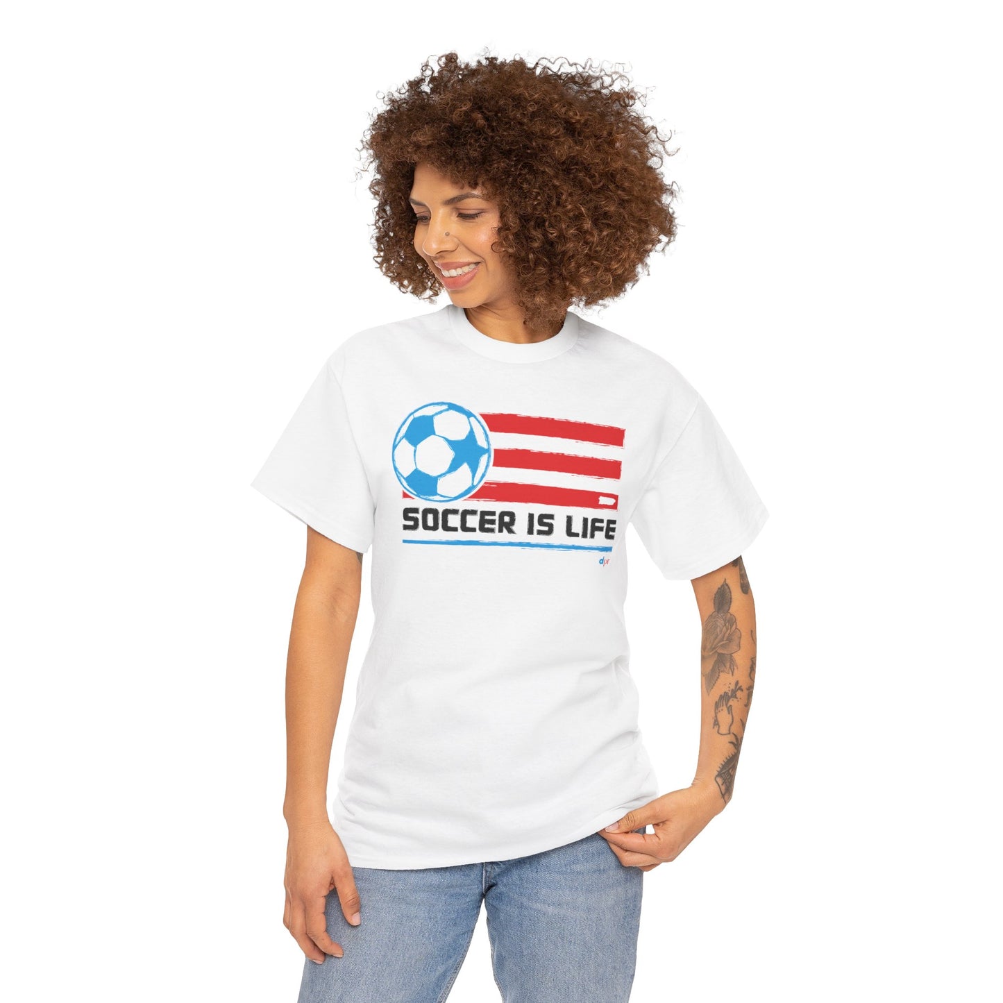 Soccer is Life Colors Unisex Heavy Cotton Tee