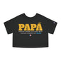 Papá My Hero Yellow Women's Flowy Cropped Tee