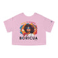Back To School Boricua Girl Flow Black T Shirt Flowy Cropped Tee