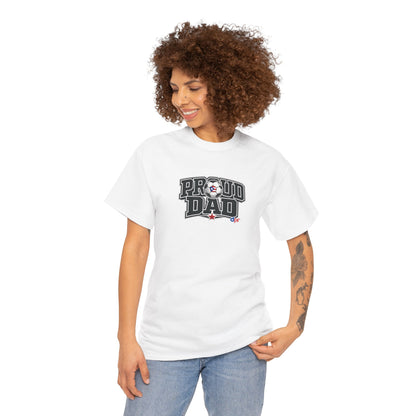Proud Dad Soccer Boricua Unisex Heavy Cotton Tee