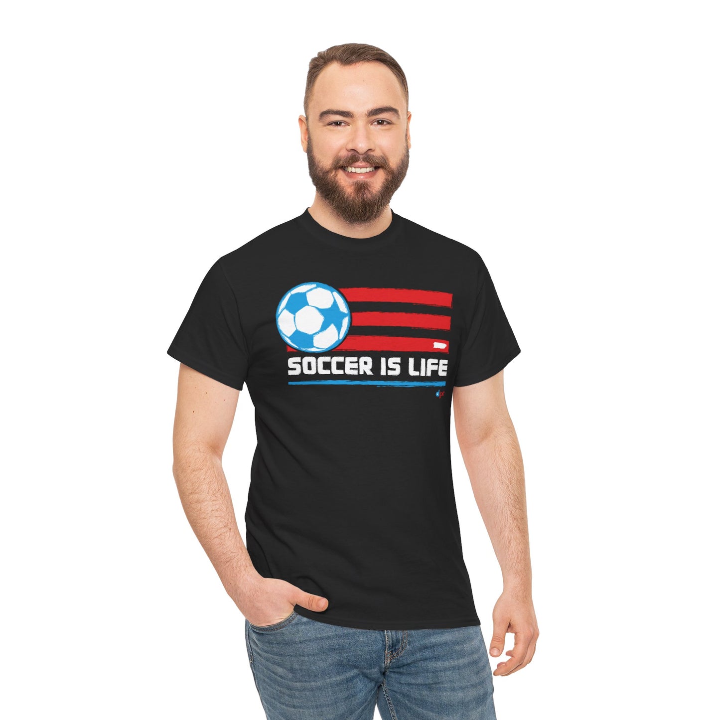 Soccer is Life Colors Unisex Heavy Cotton Tee