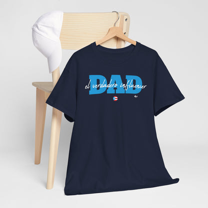 Dad El Verdadero Influencer Blue Unisex Heavy Cotton Tee