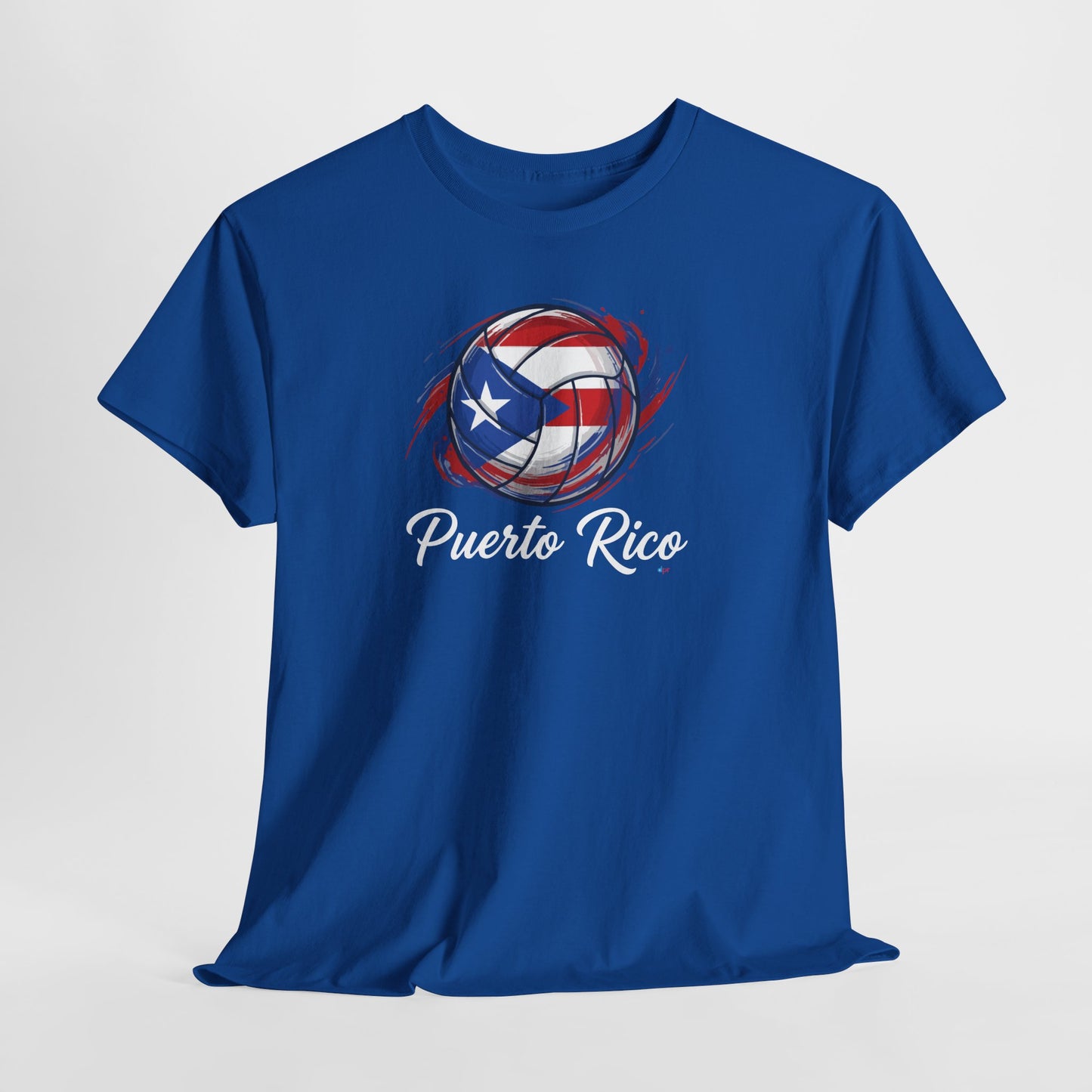 Puerto Rico Volleyball Flag | Unisex Heavy Cotton T-Shirt