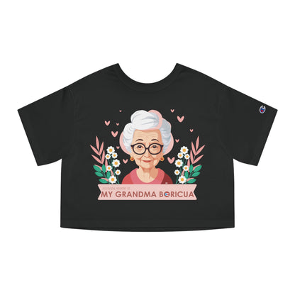 In Loving Memory of My Grandma Boricua Flowy Cropped Tee