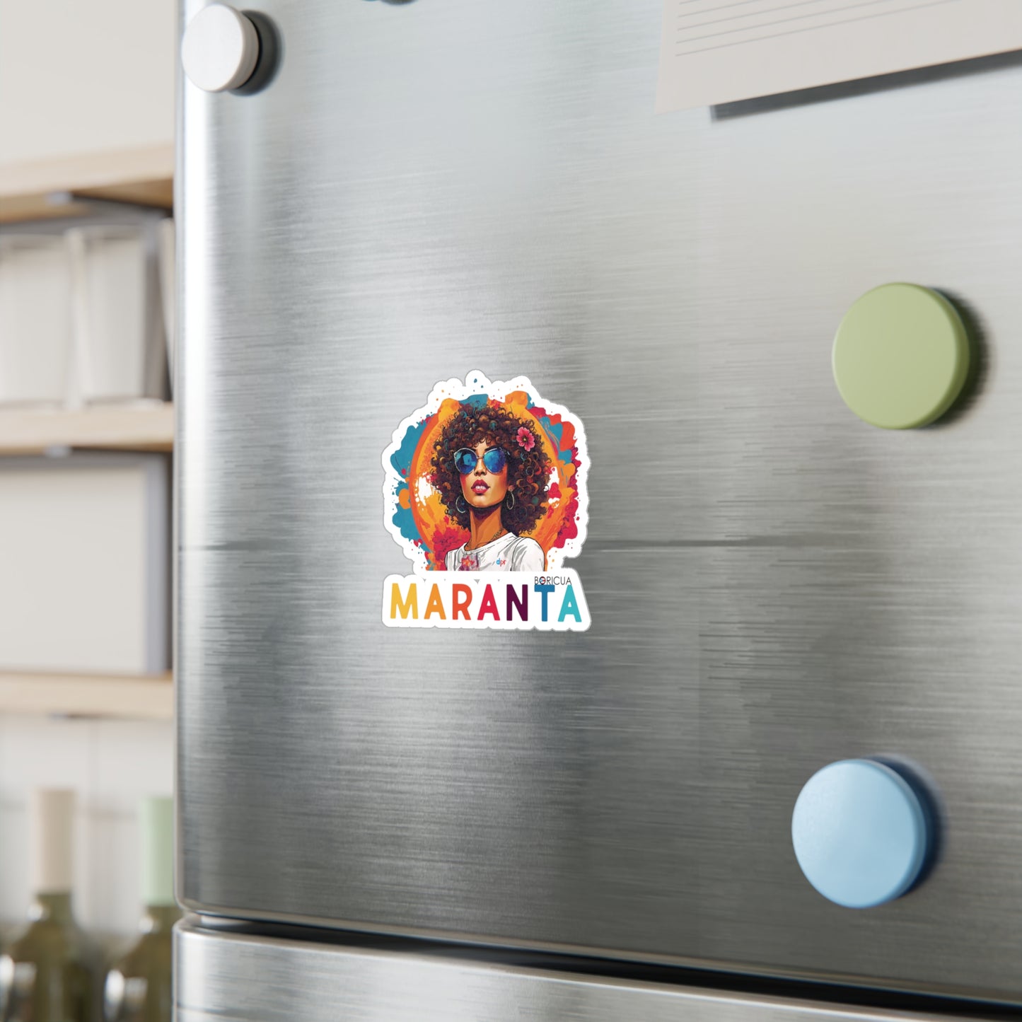 Maranta Boricua Girl Kiss-Cut Vinyl Decals