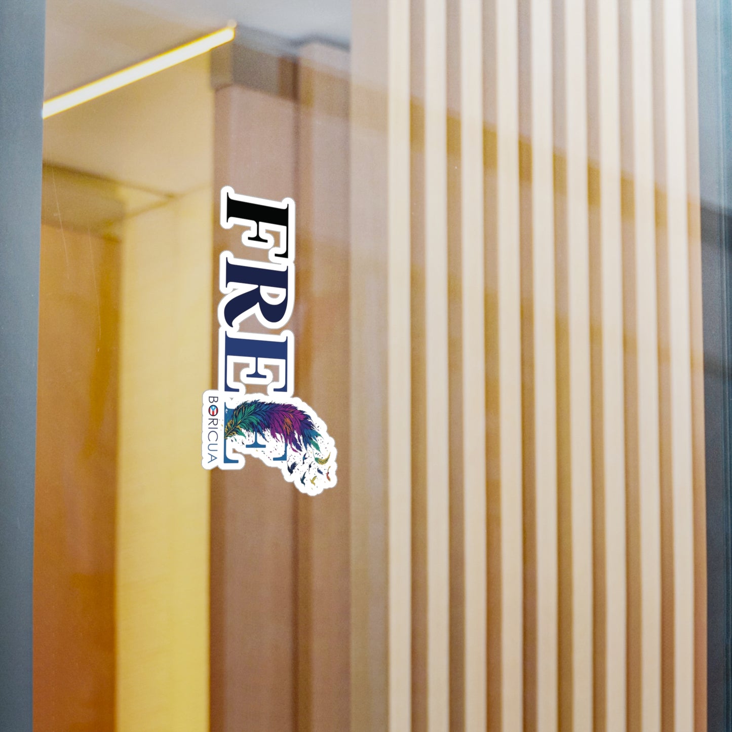 Free BLUE Waterproof Kiss-Cut Vinyl Decals