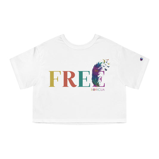 Free BORICUA Flowy Cropped Tee