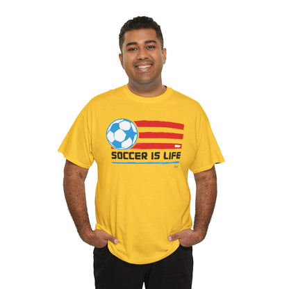 Proud Dad Soccer Boricua Unisex Heavy Cotton Tee