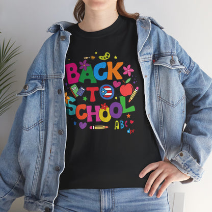 Back to School Boricua Teacher Heavy Cotton Tee