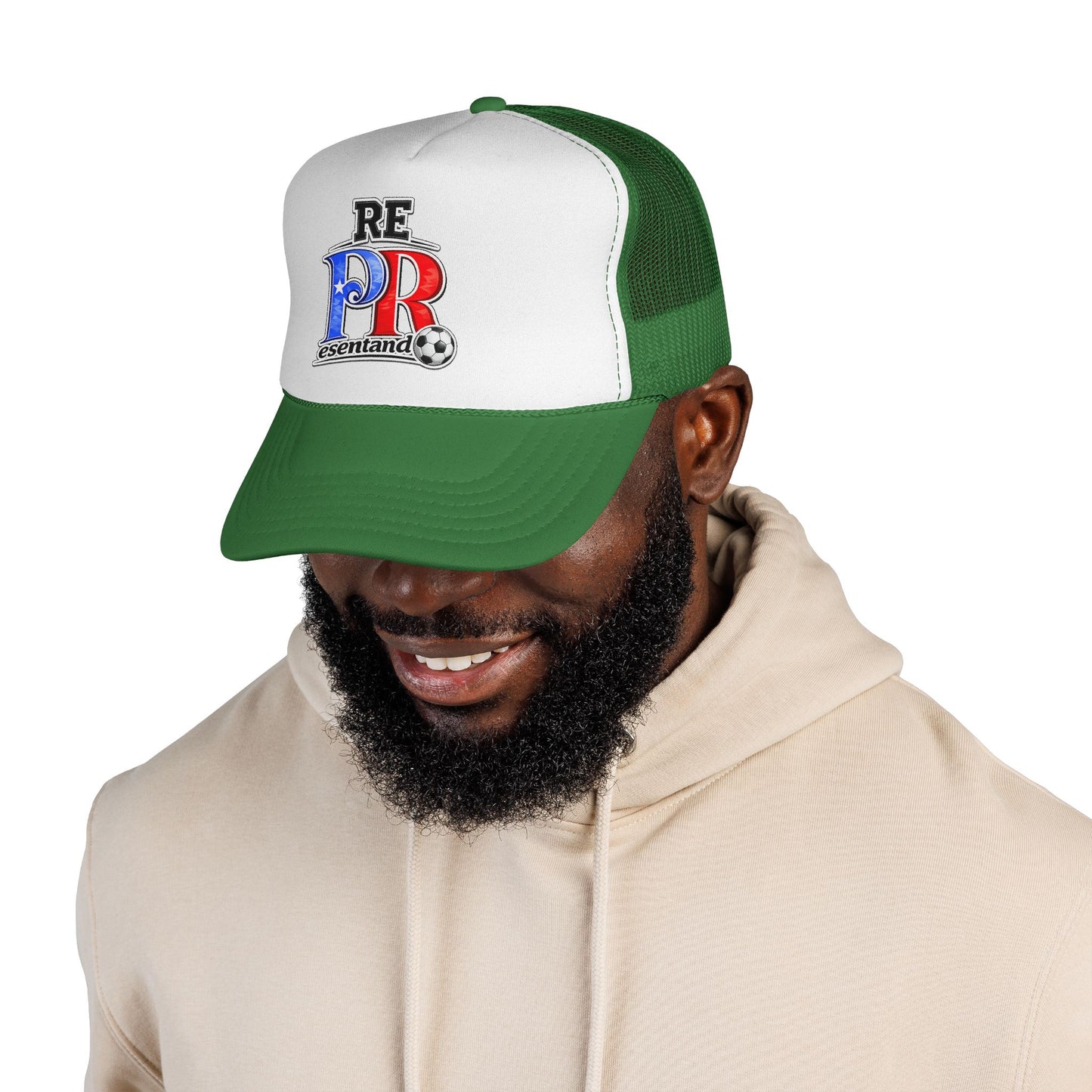 Puerto Rico Soccer ball REPresentando Trucker Caps FREE SHIPPING