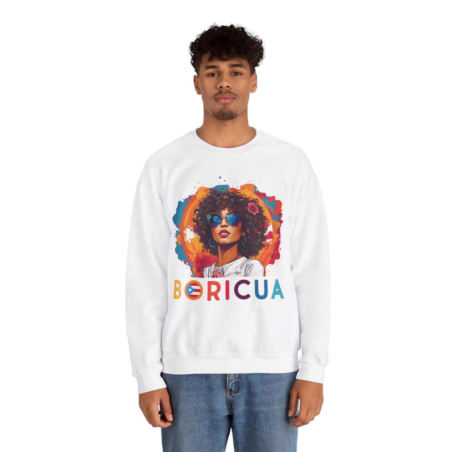 Boricua Girl Colors Unisex Heavy Blend™ Crewneck Sweaters