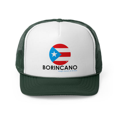 Borincano aunque naciera en la luna Puerto Rican Pride Trucker Caps FREE SHIPPING