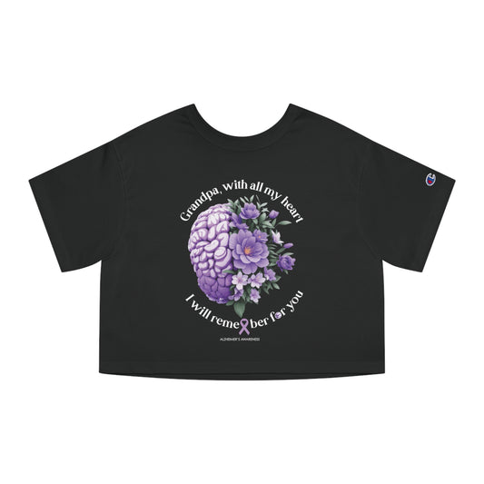 GRANDPA I Will Remember for You  Flowy Cropped Tee