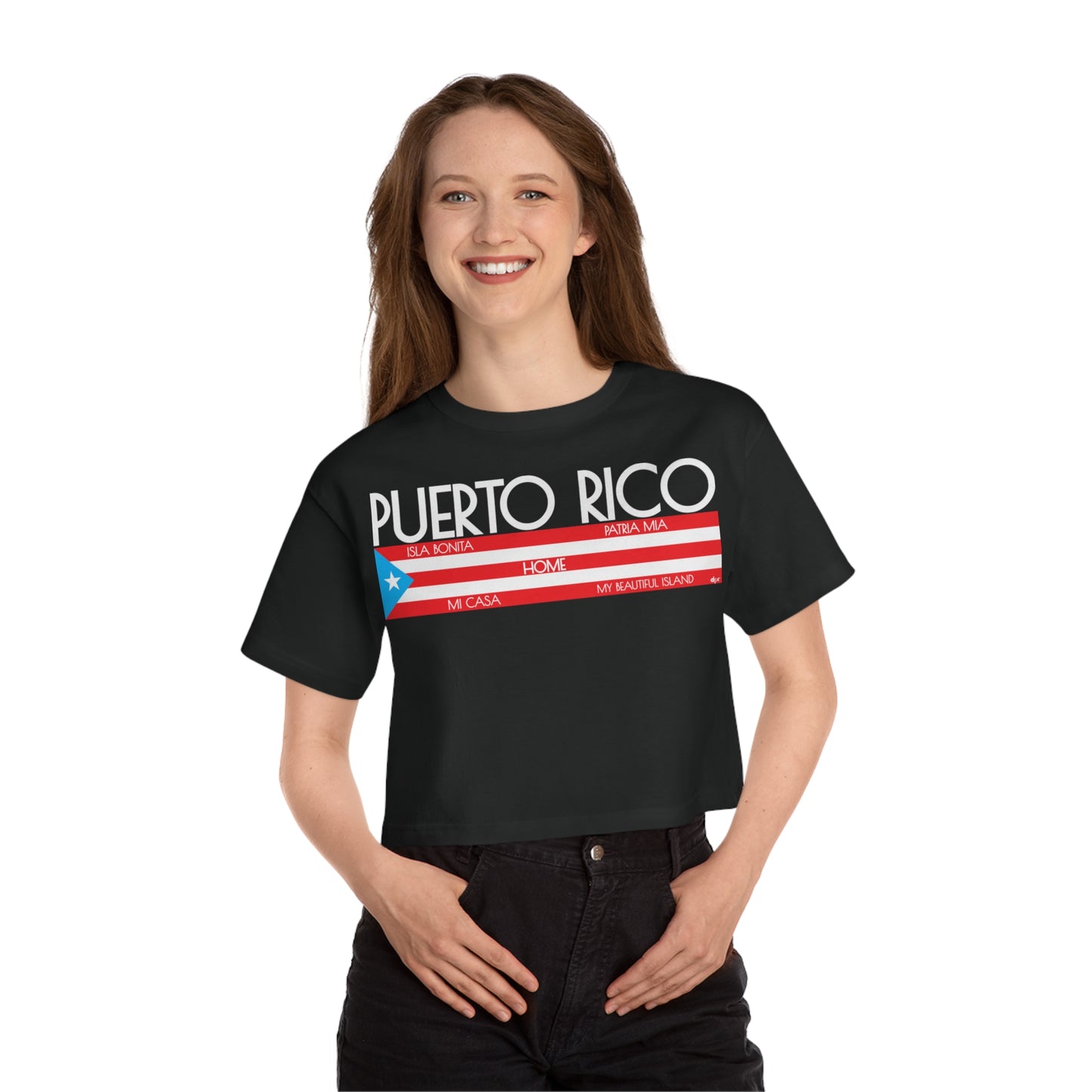 Puerto Rico HOME Flowy Cropped Tee