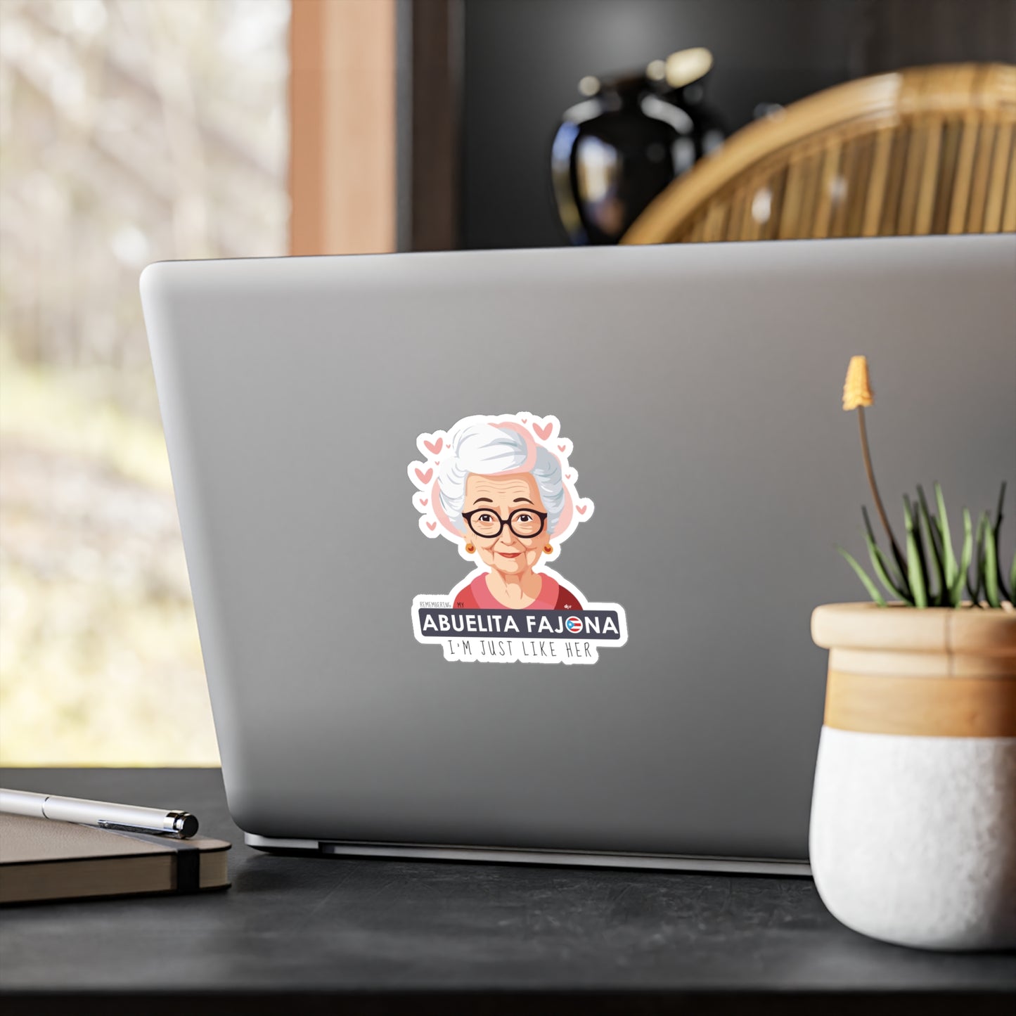 Remembering Mi Abuelita Fajona Waterproof Kiss-Cut Vinyl Decals