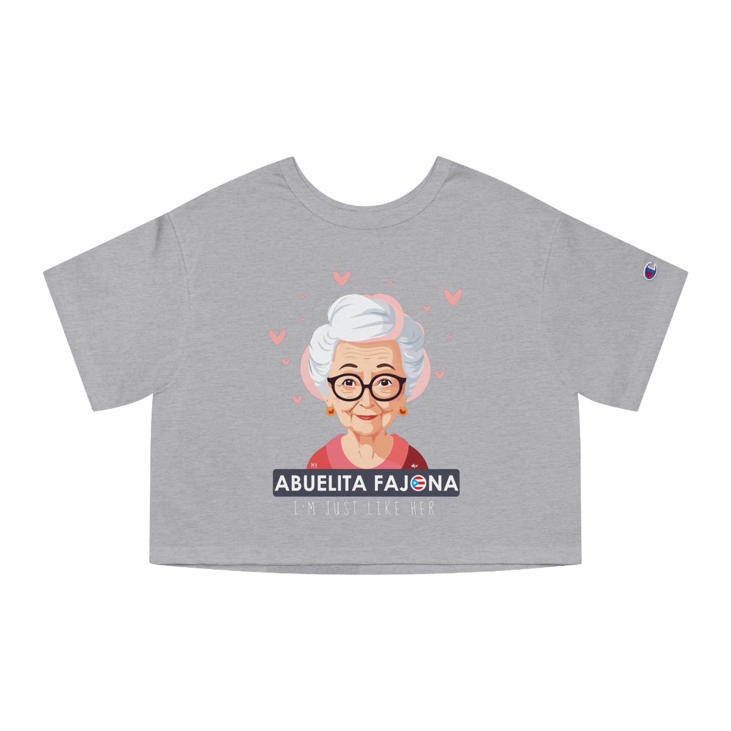 Remembering My Abuelita Fajona Flowy Cropped Tee