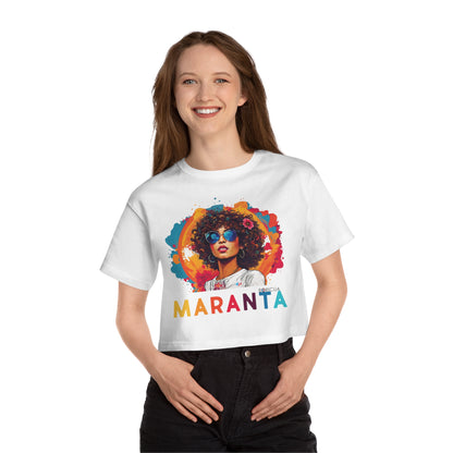 Maranta Boricua Girl Women's Flowy Cropped Tee