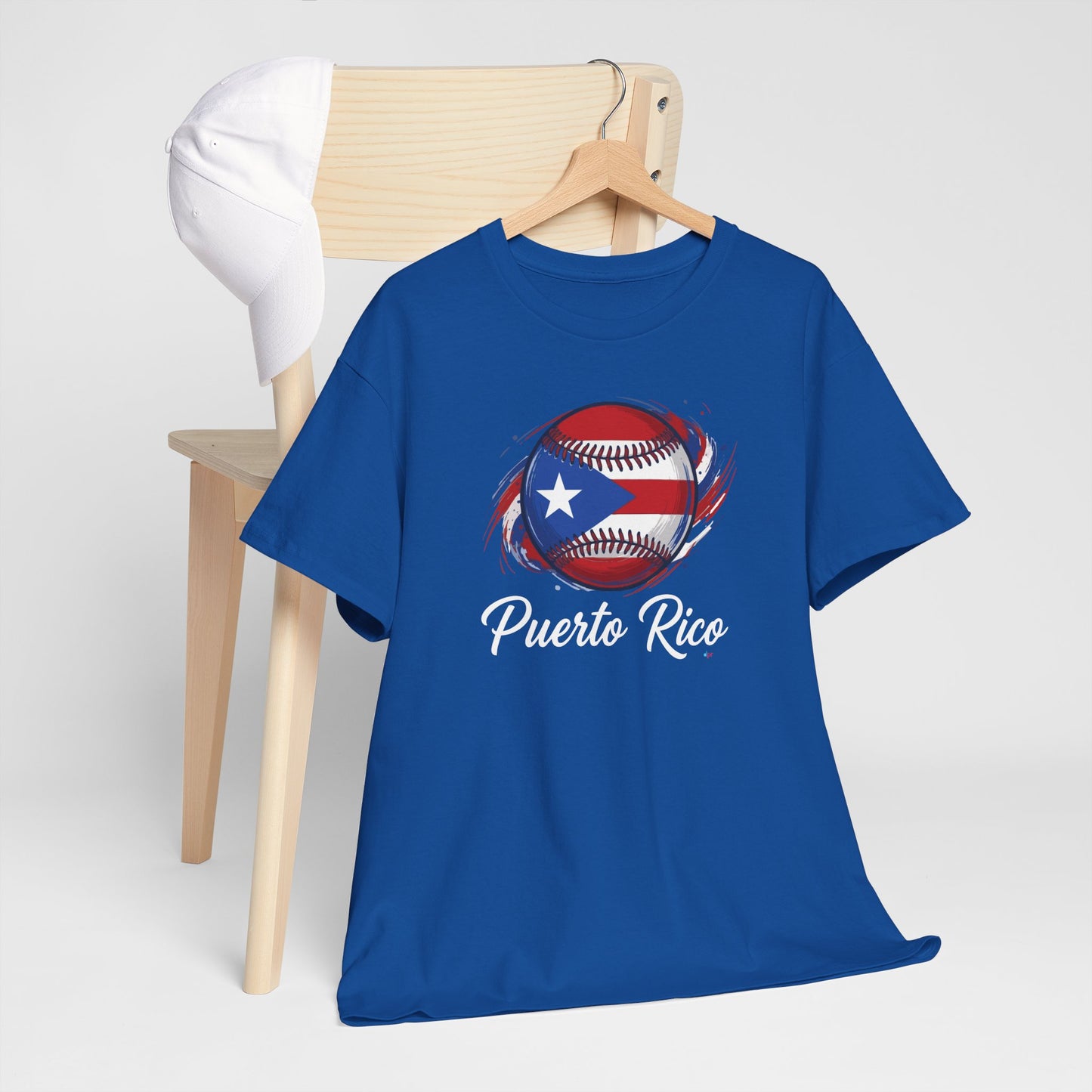 Puerto Rico Baseball Flag | Unisex Heavy Cotton T-Shirt