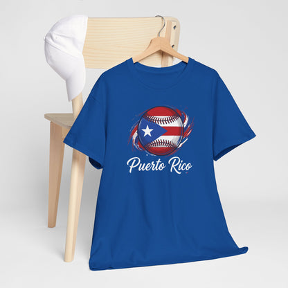 Puerto Rico Baseball Flag | Unisex Heavy Cotton T-Shirt