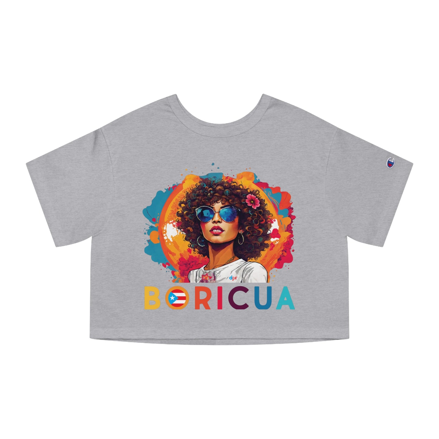 Boricua Girl Colors Women's Flowy Cropped Tee