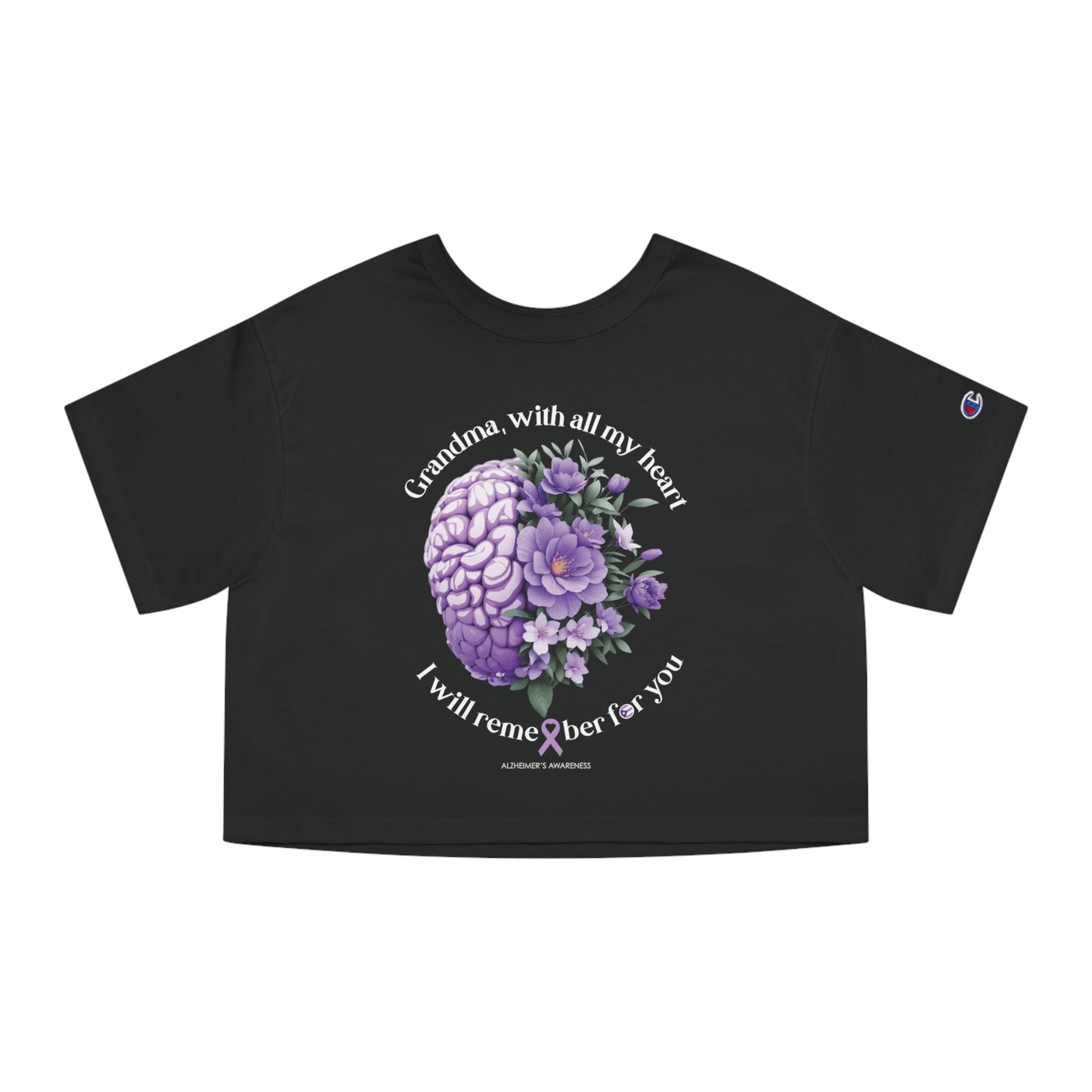 GRANDMA I Will Remember for You  Flowy Cropped Tee