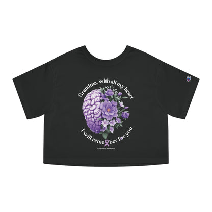 GRANDMA I Will Remember for You  Flowy Cropped Tee
