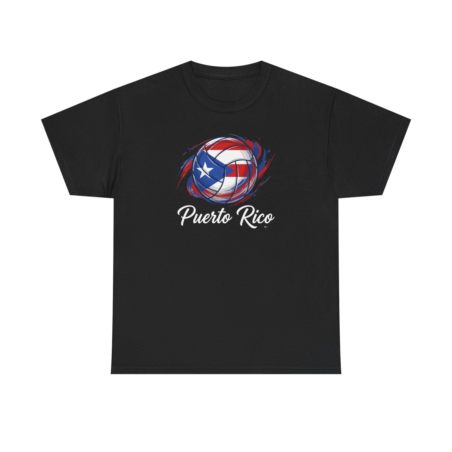 Puerto Rico Volleyball Flag | Unisex Heavy Cotton T-Shirt
