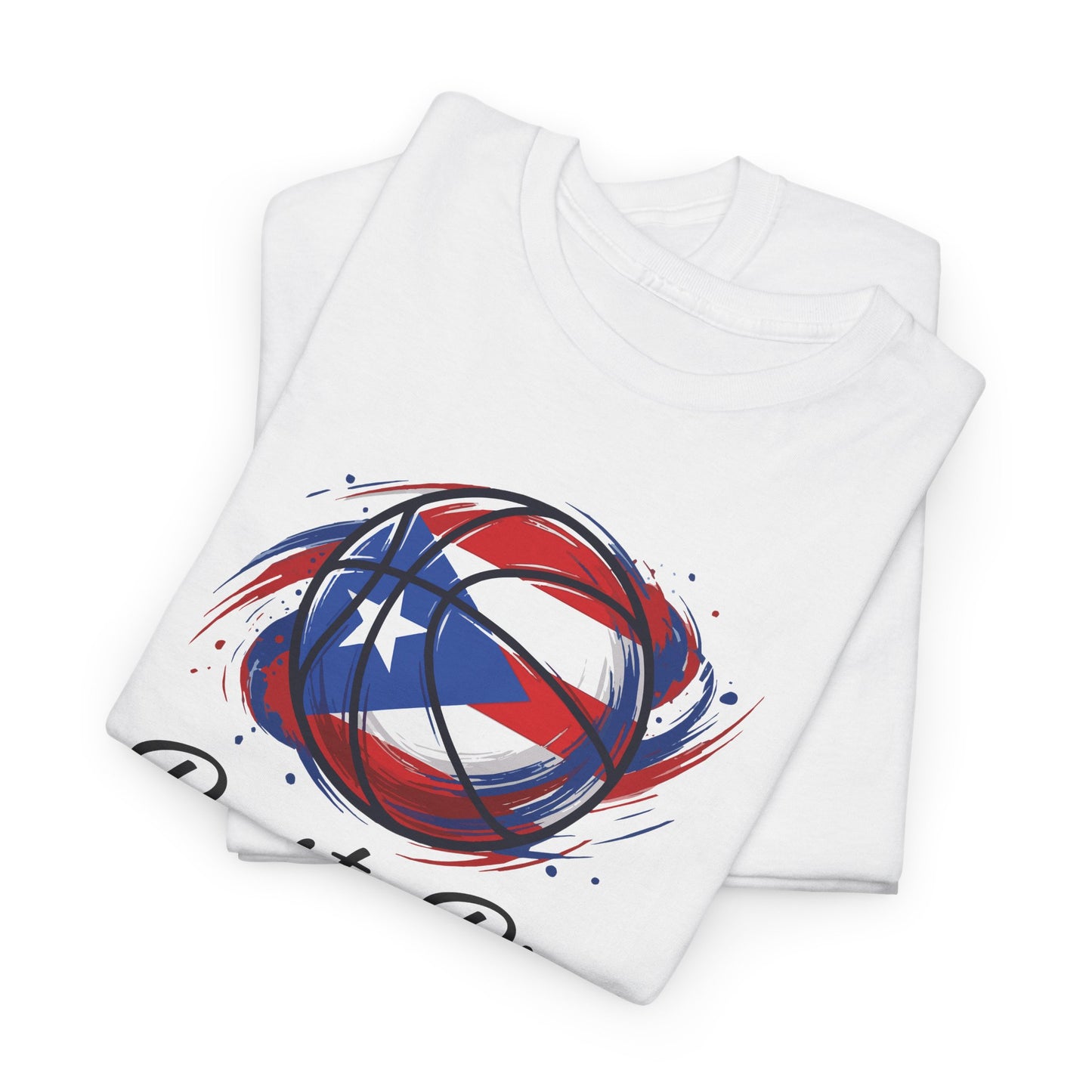 Puerto Rico Basketball Flag 2 | Unisex Heavy Cotton T-Shirt