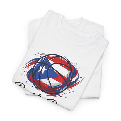 Puerto Rico Basketball Flag 2 | Unisex Heavy Cotton T-Shirt