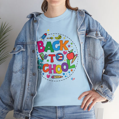 Back to School Boricua Student Heavy Cotton Tee