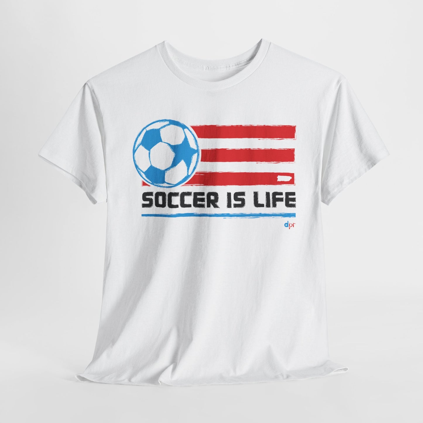 Soccer is Life Colors Unisex Heavy Cotton Tee