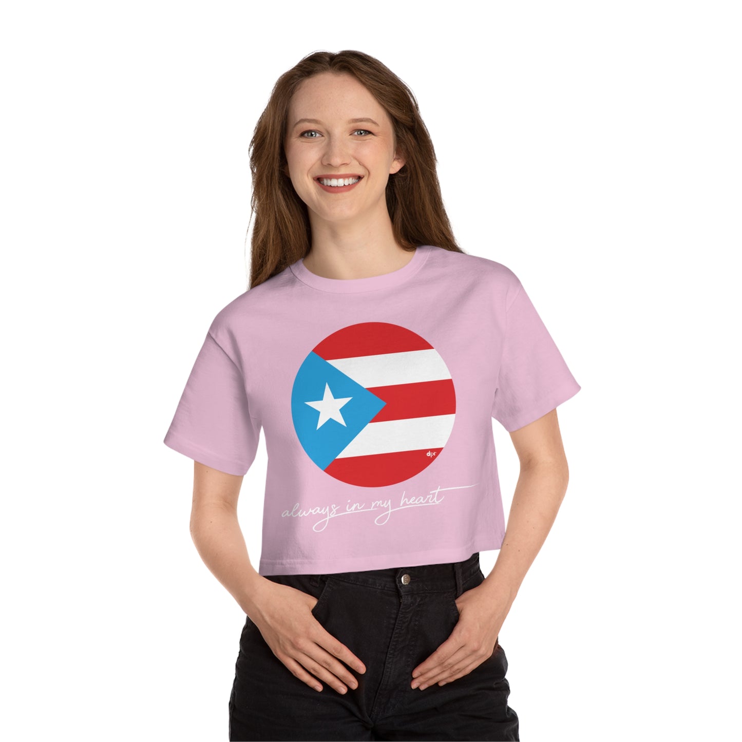 Puerto Rico Always in my Heart Women's Flowy Cropped Tee