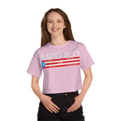 Puerto Rico HOME Flowy Cropped Tee