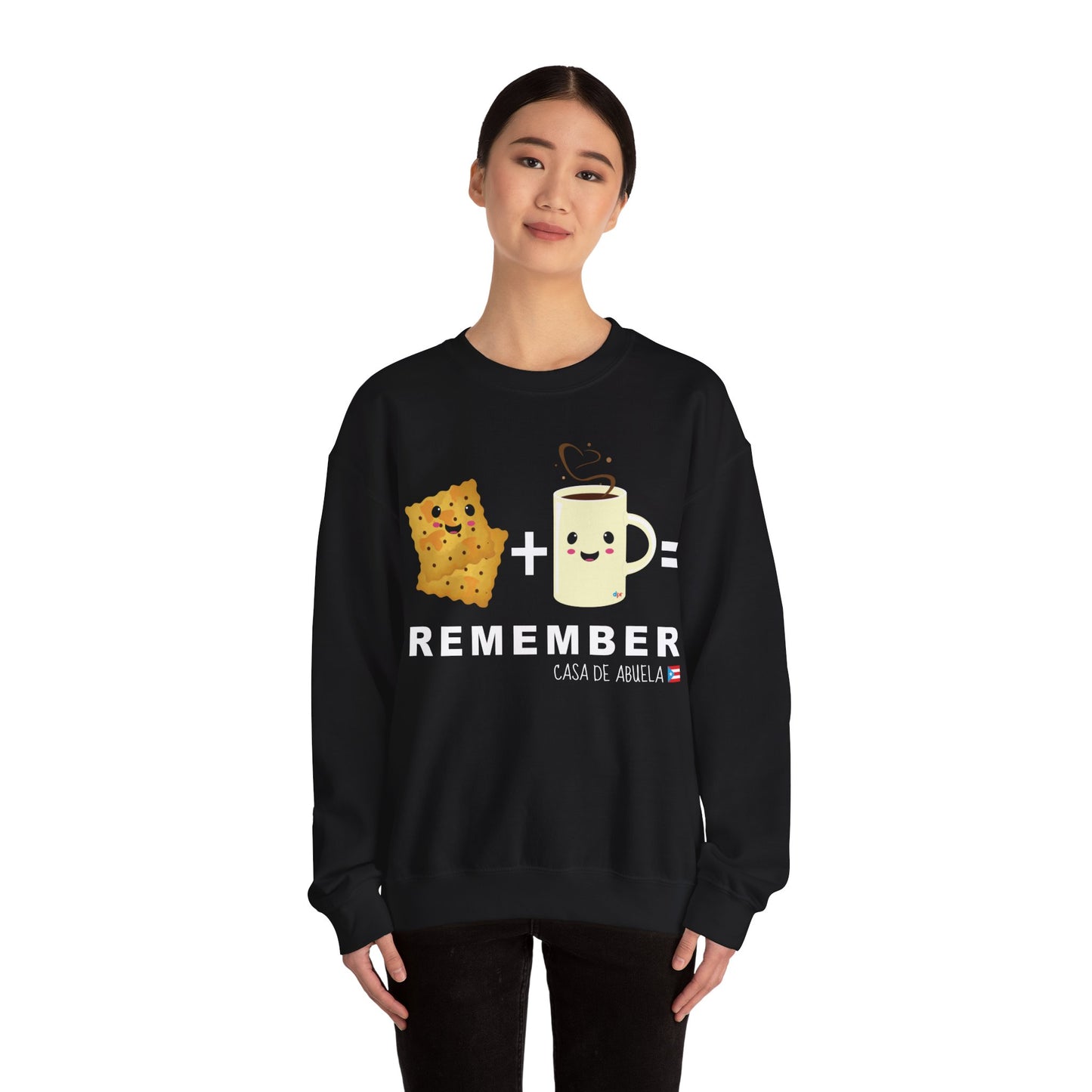Crackers & Coffee REMEMBER ABUELA Unisex Heavy Blend™ Crewneck Sweaters