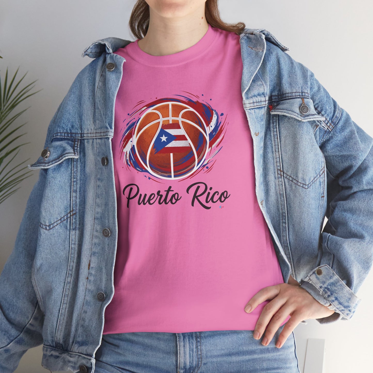 Puerto Rico Basketball Flag | Unisex Heavy Cotton T-Shirt