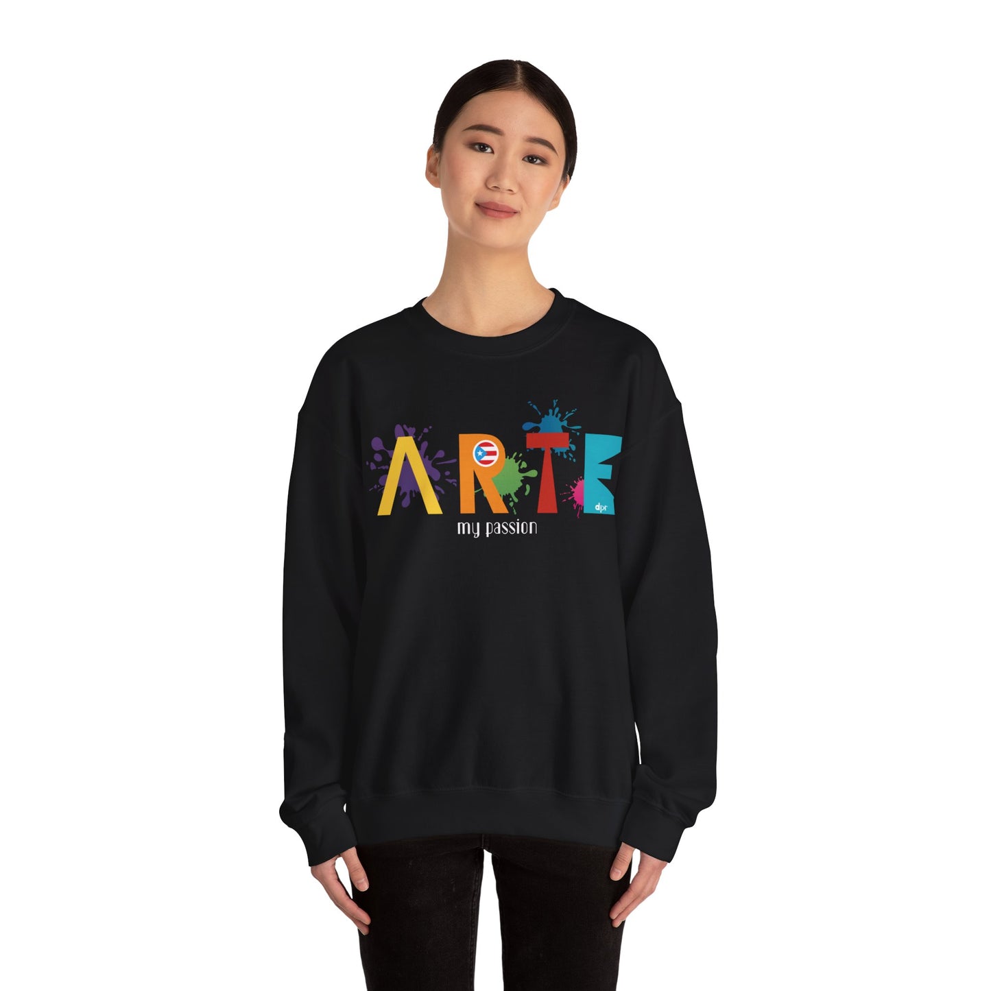Arte My Passion Bandera Puerto Rico Heavy Blend™ Crewneck Sweaters