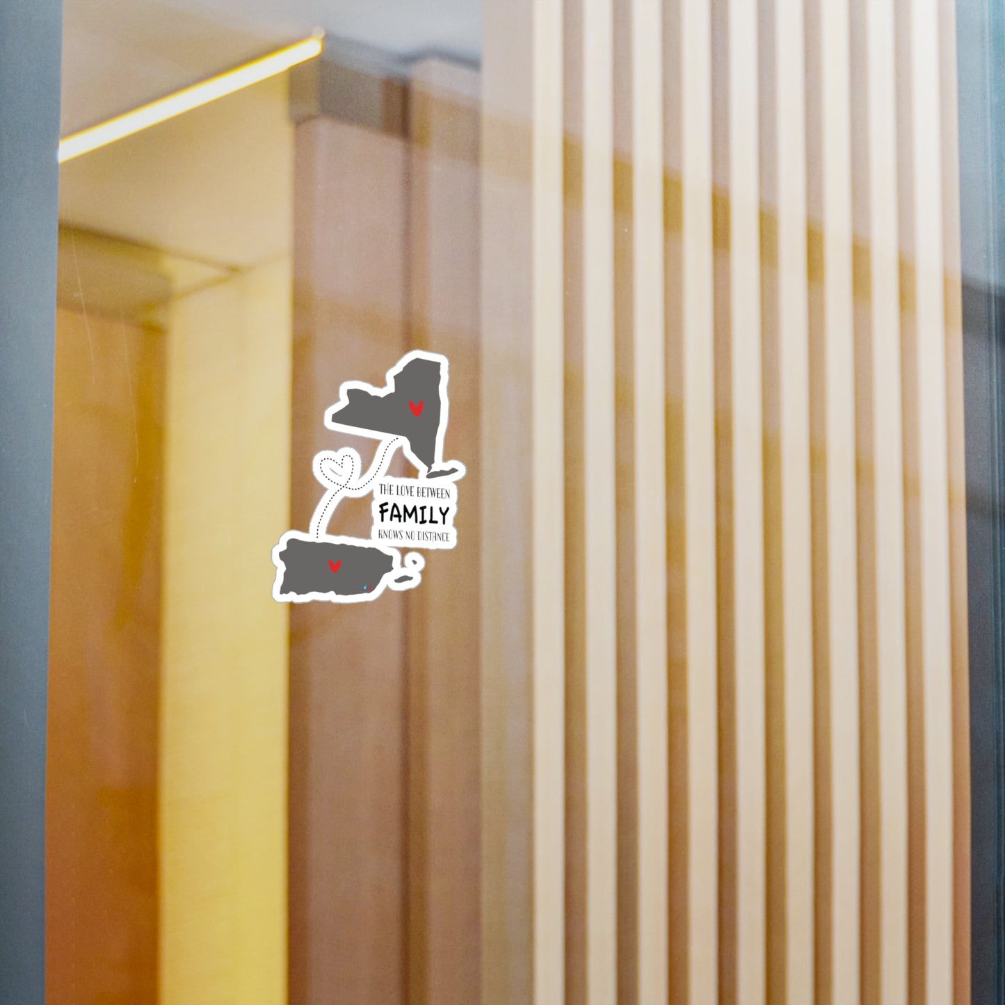 Love in the distance New York Waterproof Kiss-Cut Vinyl Decals
