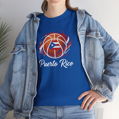Puerto Rico Basketball Flag | Unisex Heavy Cotton T-Shirt