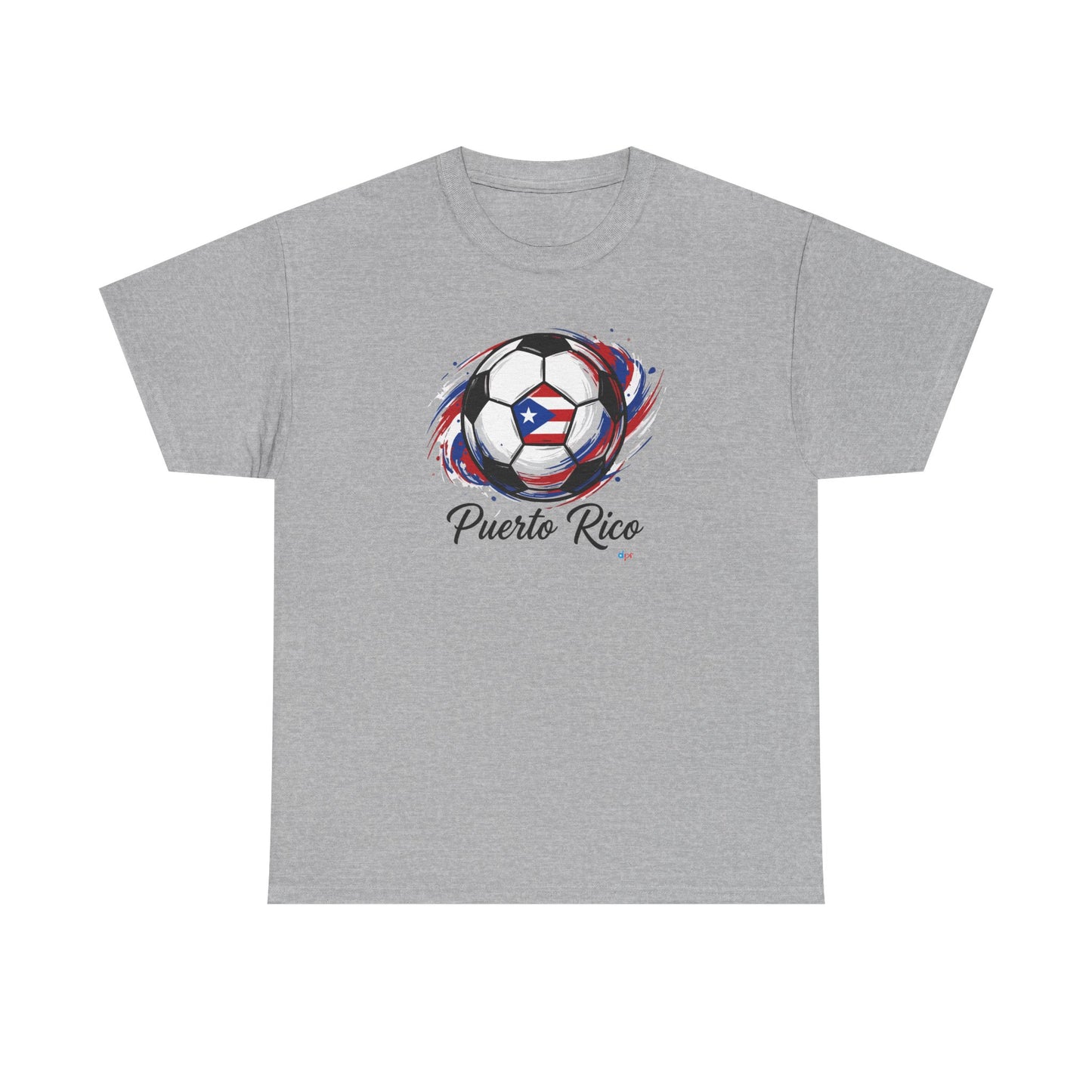 Puerto Rico Soccer Ball Flag | Unisex Heavy Cotton T-Shirt