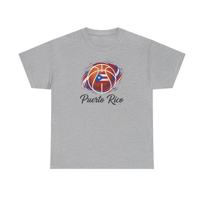 Puerto Rico Basketball Flag | Unisex Heavy Cotton T-Shirt