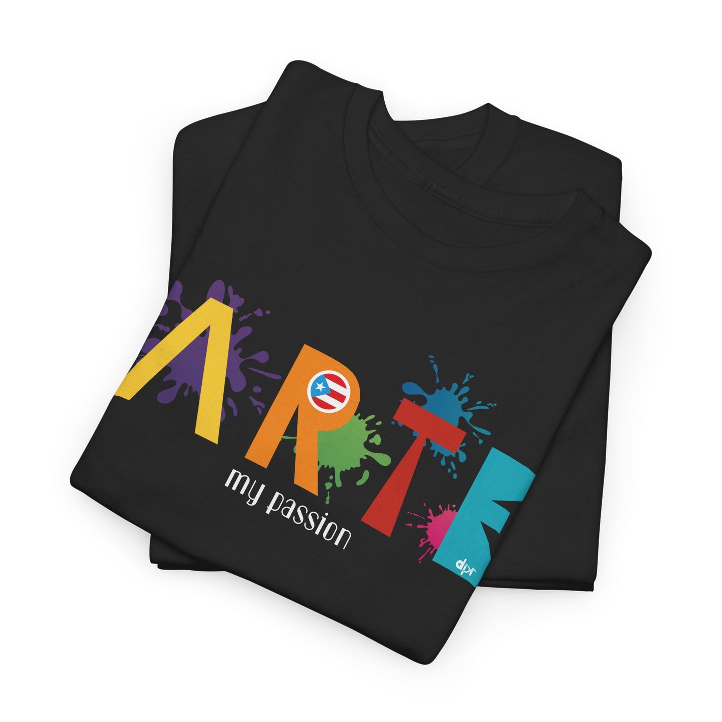 Arte My Passion Bandera Puerto Rico Unisex Heavy Cotton Tee