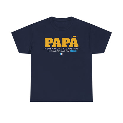 Papá My Hero Yellow Heavy Cotton Tee