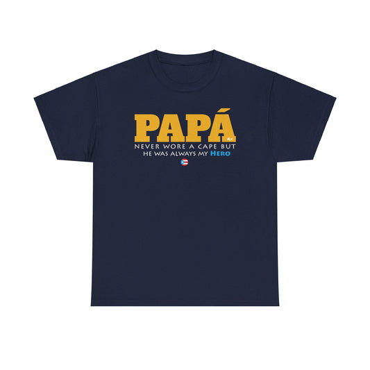 Papá My Hero Yellow Heavy Cotton Tee