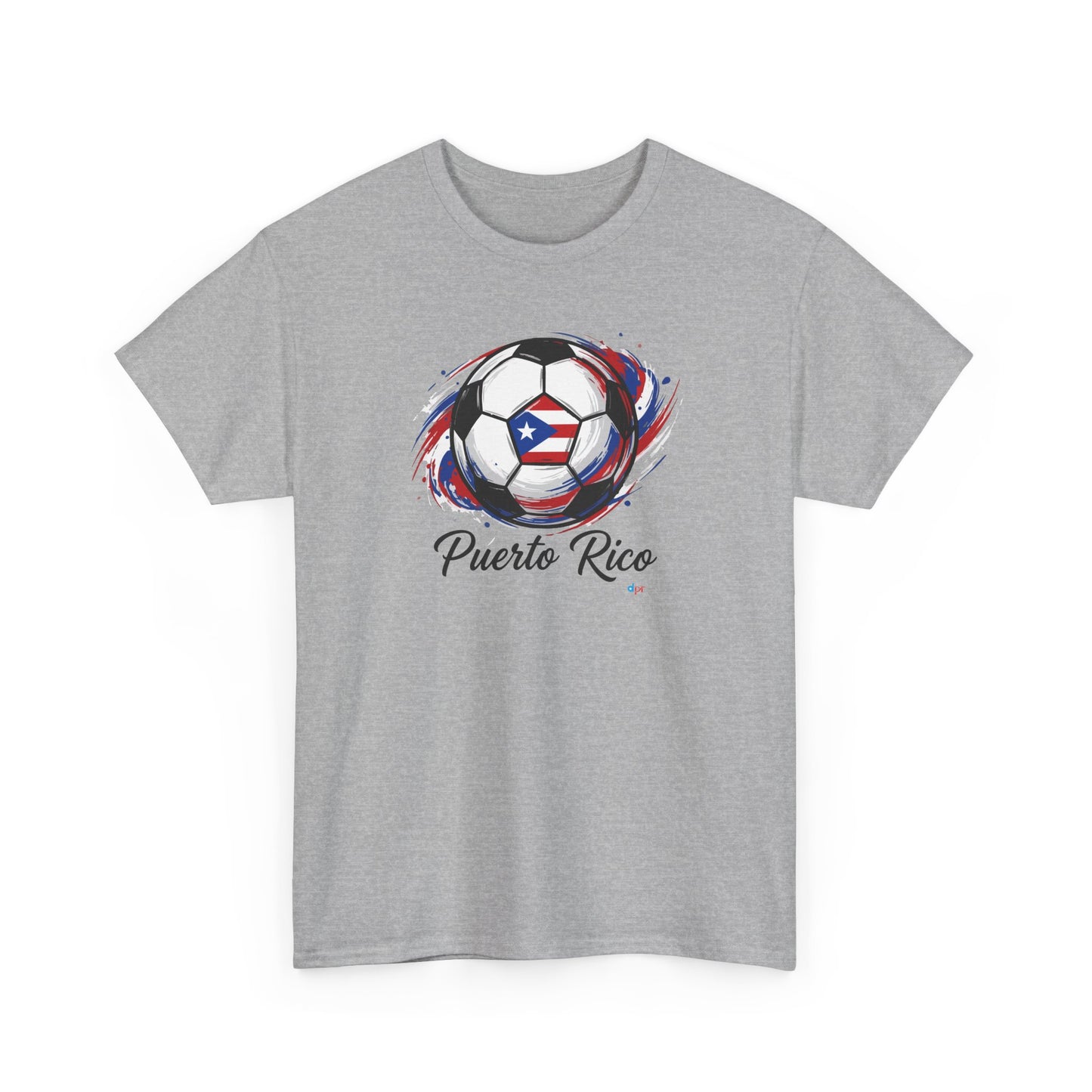 Puerto Rico Soccer Ball Flag | Unisex Heavy Cotton T-Shirt
