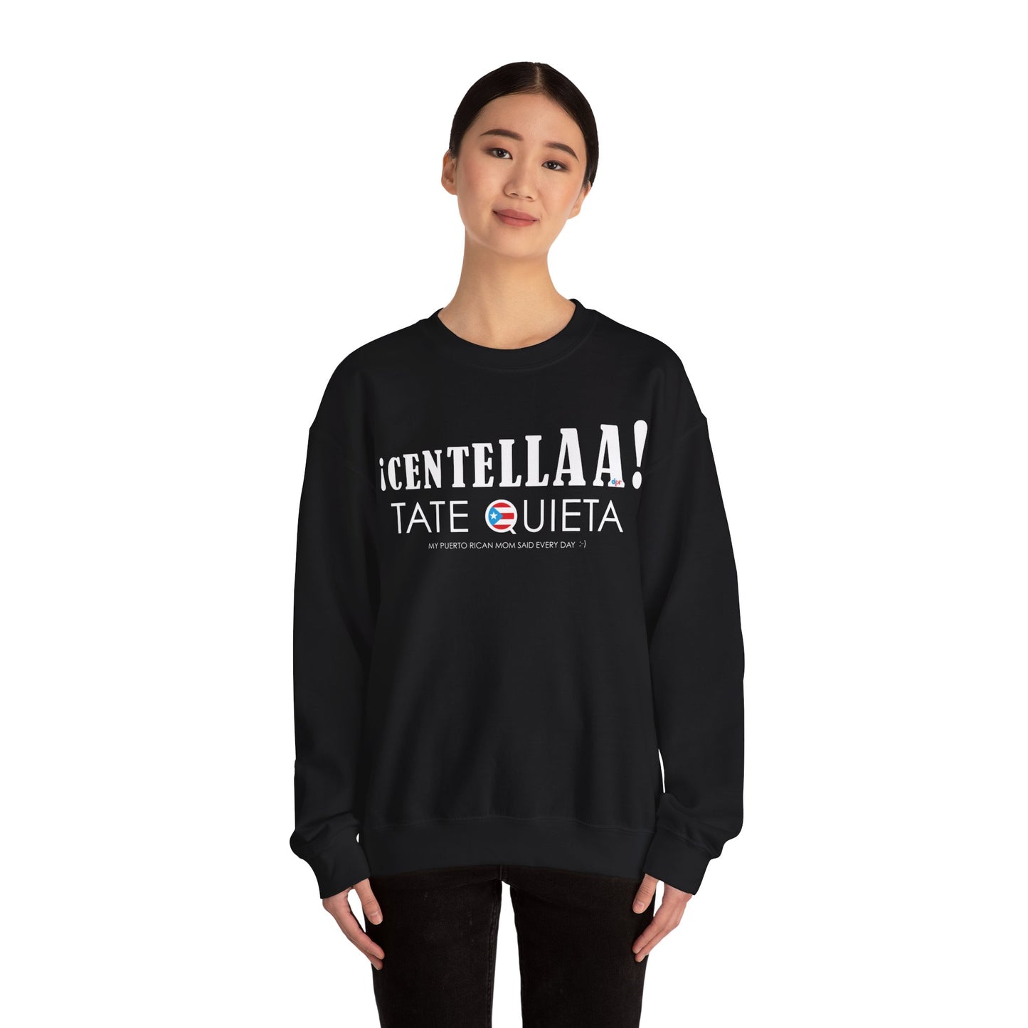 CENTELLA! Puerto Rican Mom WOMAN Heavy Blend™ Crewneck Sweaters